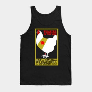 1914 World War I Propaganda Poster Chickens Tank Top